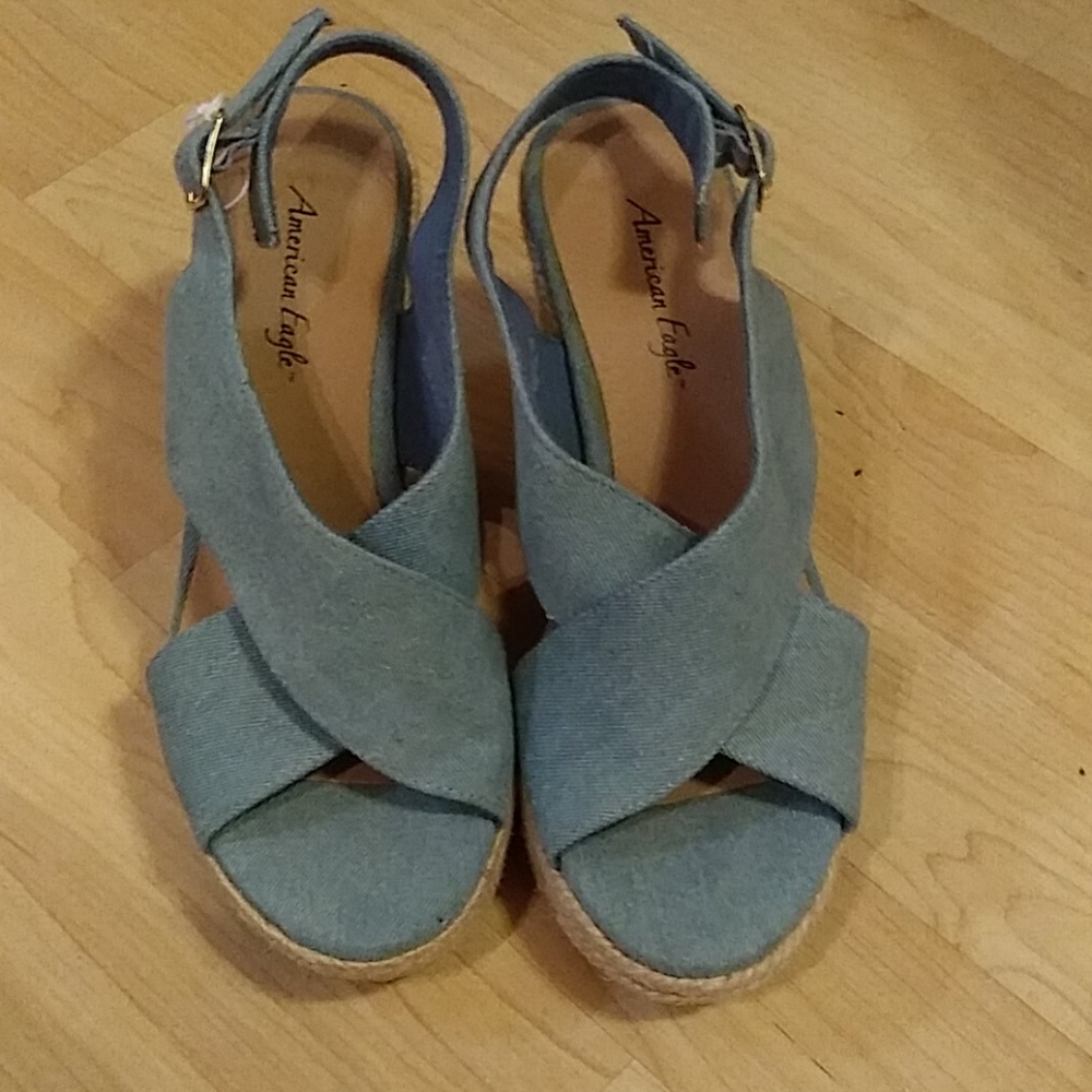 Denim espridal style platform shoes 7.5